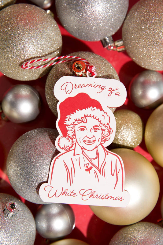 Golden Girls - Rose White Christmas Ornament