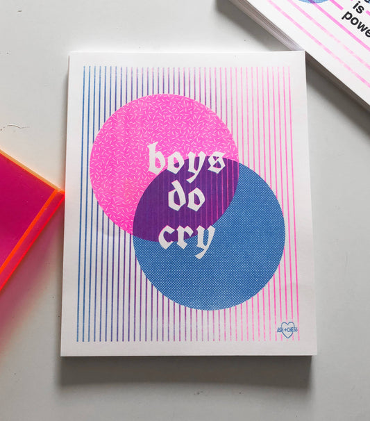 Boys Do Cry Risograph Print