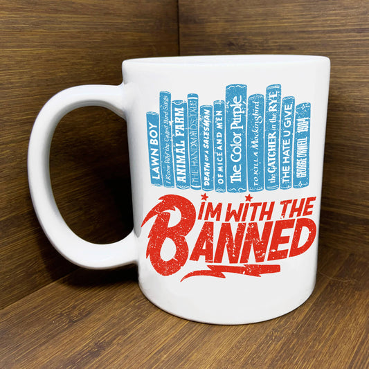 I'm with the Banned (Bowie Inspired) Book Mug