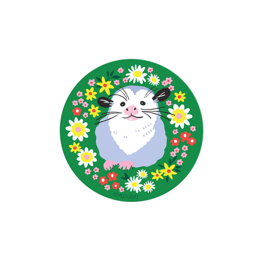 Wildflower Opossum Sticker