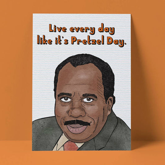 Pretzel Day Card