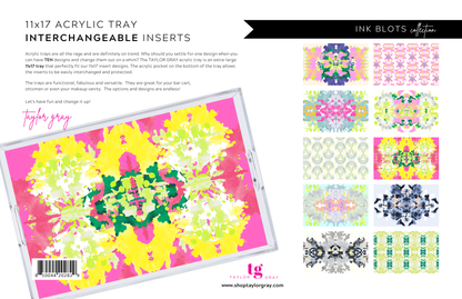 Acrylic Tray Inserts - Ink Blots