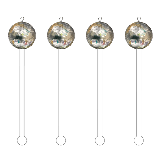 Classic Disco Ball Drink Stirrers