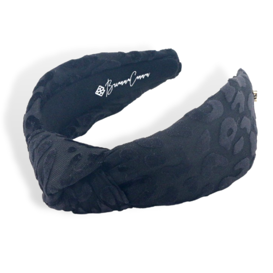 Brianna Cannon - Black Leopard Print Knotted Headband