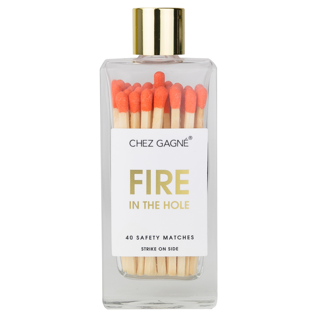 Fire in the Hole - Glass Bottle Matches - Orange