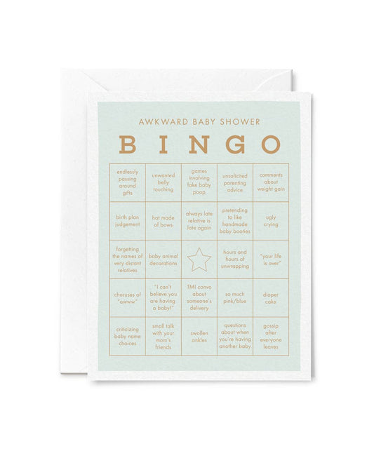 Baby Shower Bingo Card