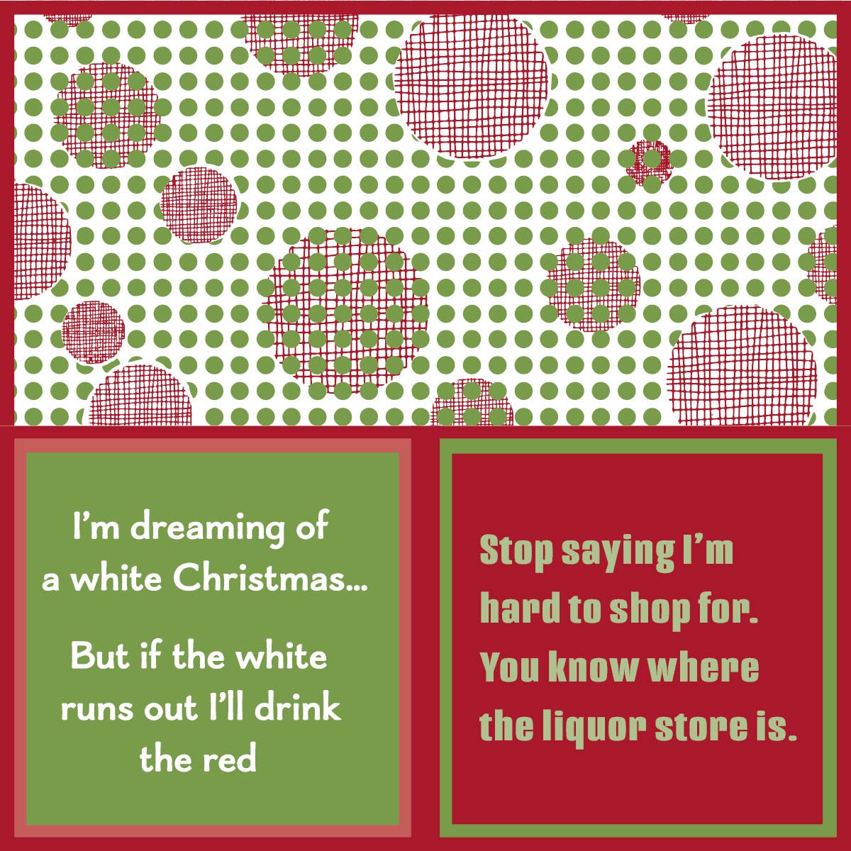 DOM Napkin - XMAS Hard to Shop/Drink Red