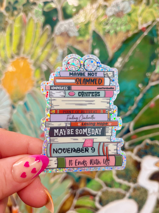 Colleen Hoover Book Stack Sticker