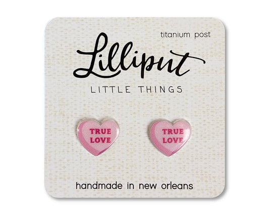 Conversation Heart Earrings - True Love