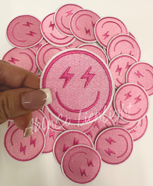 3” Pink Bolt Face Patch