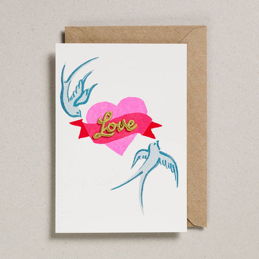 Birds & Heart Card