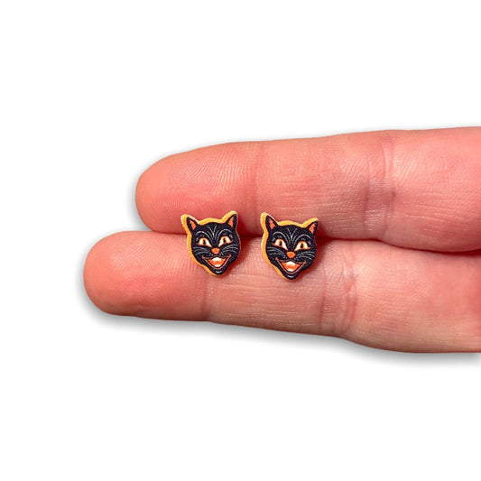 Halloween Kitty Earrings