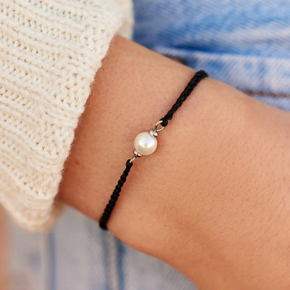 Pura Vida - Simple Pearl Bead Charm Bracelet