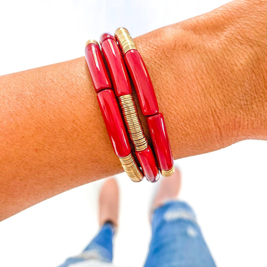 Garnet Game Day Bracelet