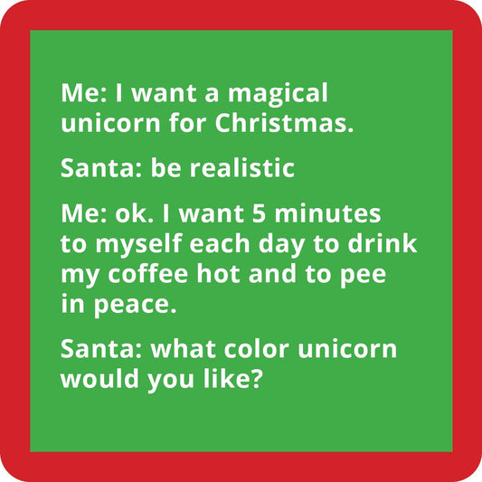 DOM Coaster - XMAS Unicorn