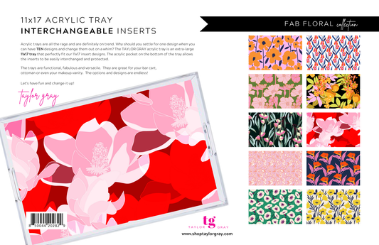 Acrylic Tray Inserts - Fab Floral