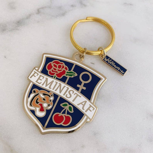 Feminist Af Enamel Keychain