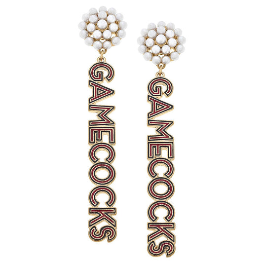 South Carolina Gamecocks Pearl Cluster Outline Enamel Drop E