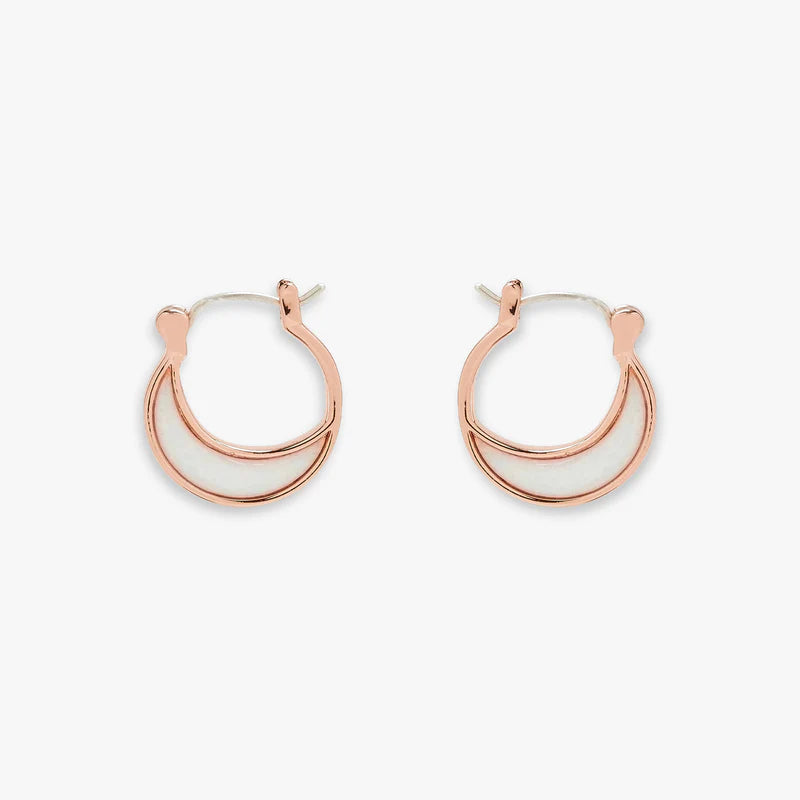 Pura Vida - Opal Crescent Hoop Earrings