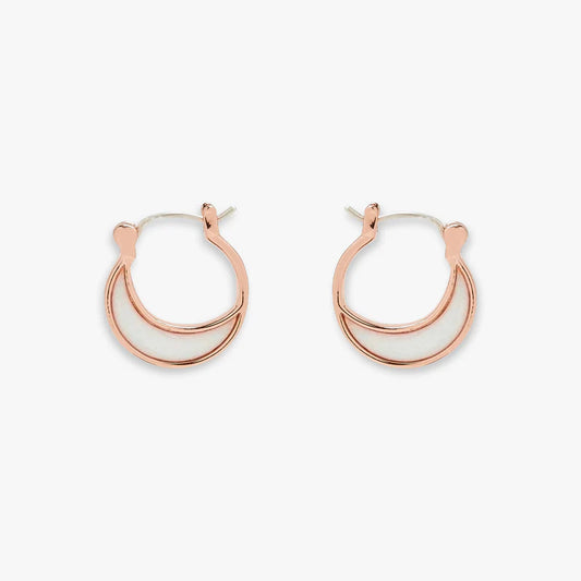 Pura Vida - Opal Crescent Hoop Earrings